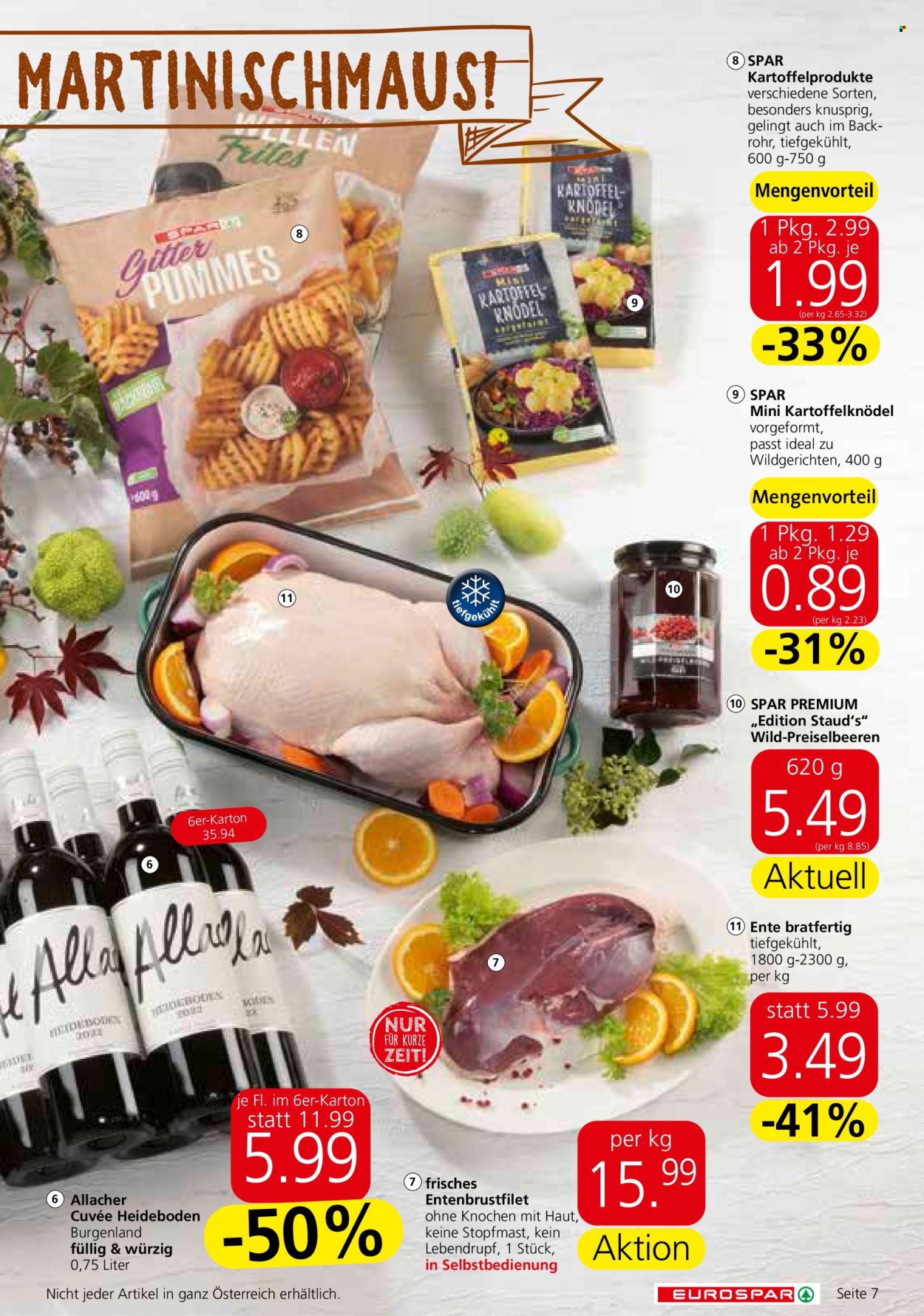 Angebote EUROSPAR - 31.10.2024 - 13.11.2024. Seite 7