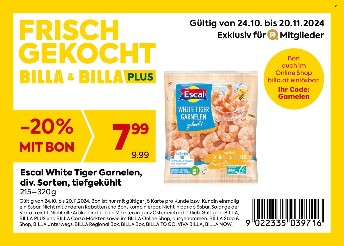 Angebote Billa - 24.10.2024 - 20.11.2024. Seite 1