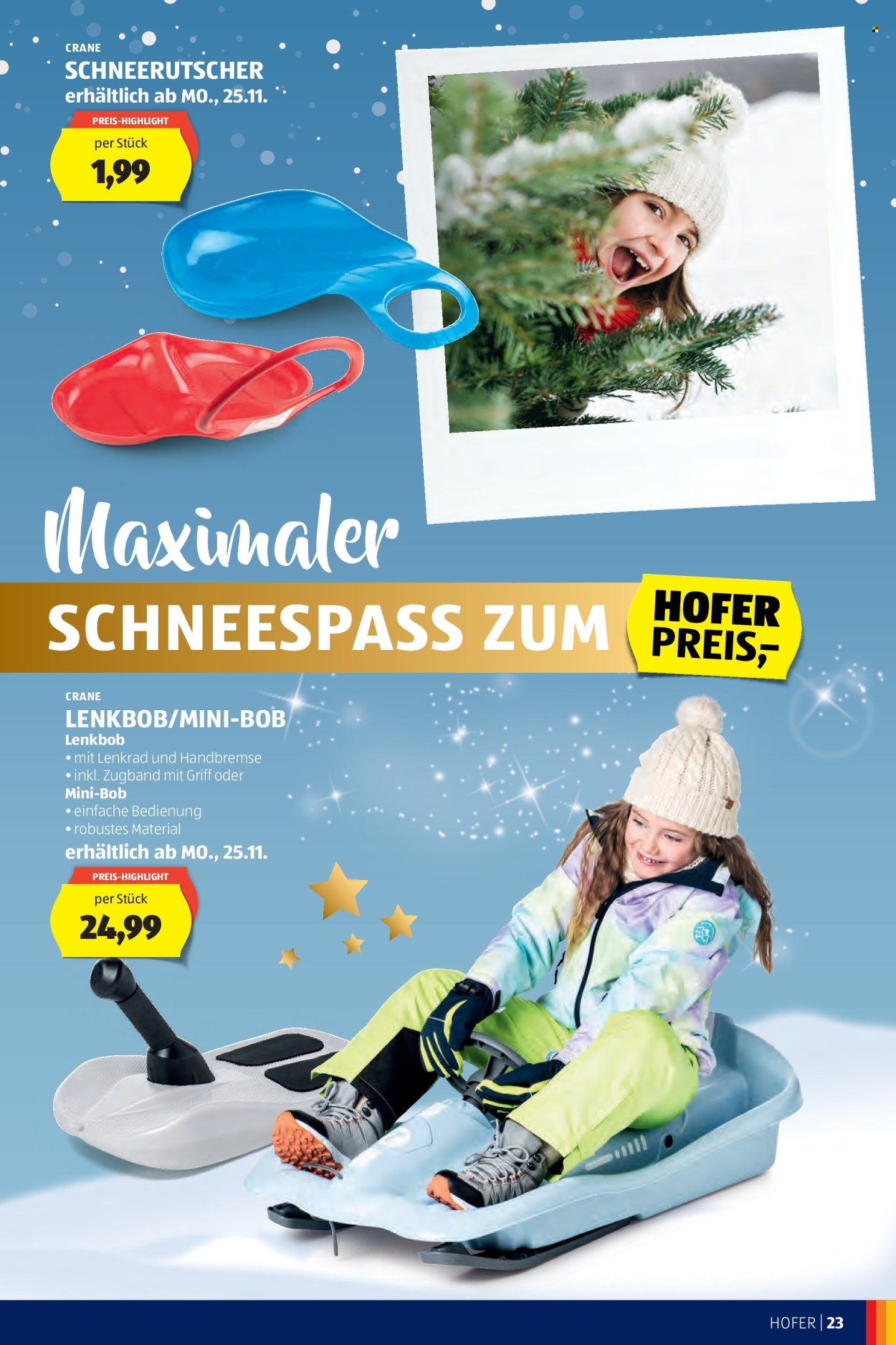 Angebote Hofer. Seite 23