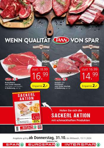 Angebote SPAR - 31.10.2024 - 13.11.2024.