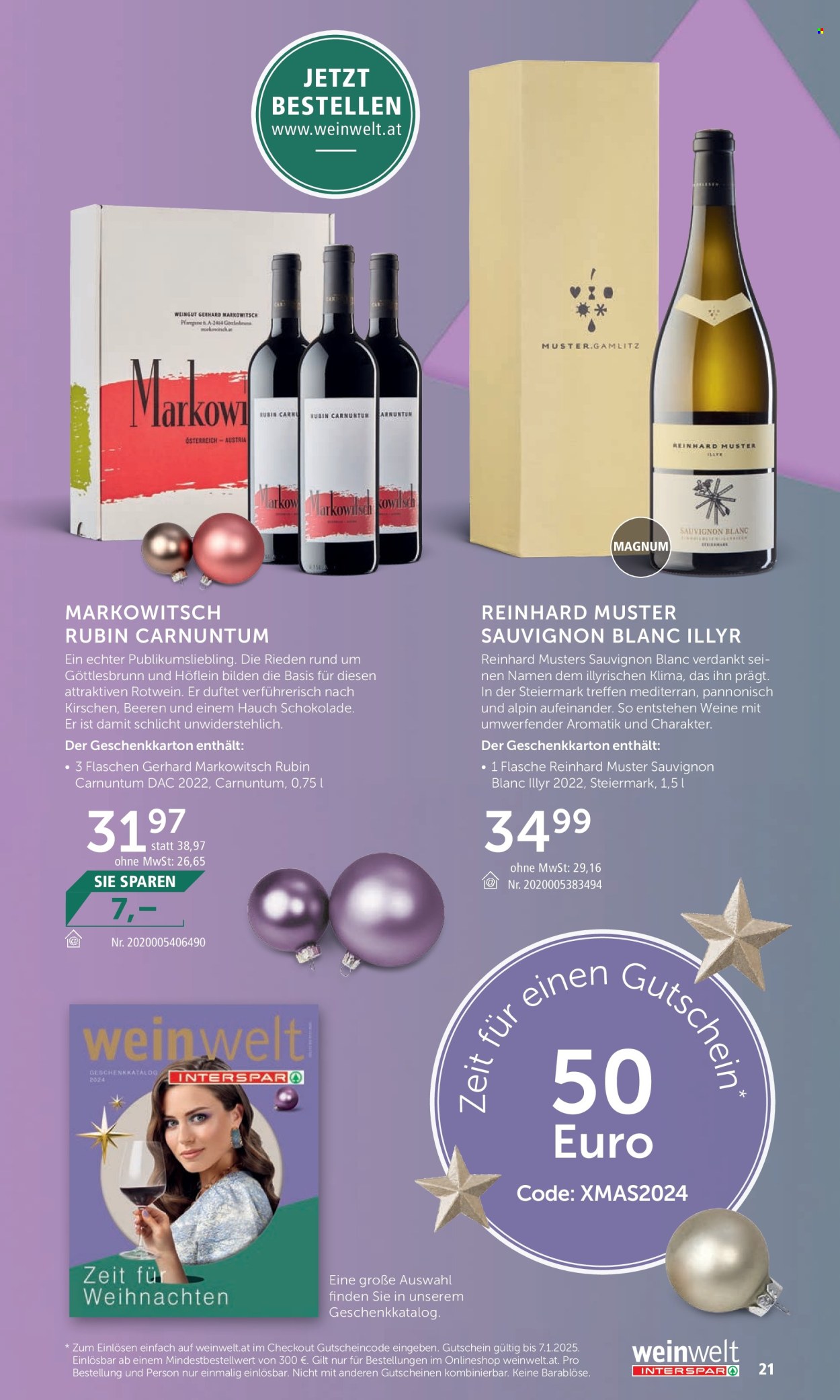 Angebote INTERSPAR - 7.11.2024 - 27.11.2024. Seite 21