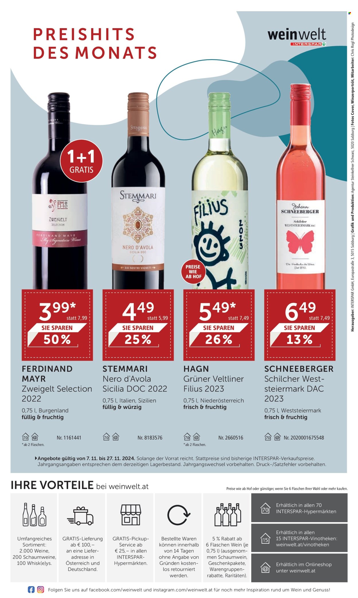 Angebote INTERSPAR - 7.11.2024 - 27.11.2024. Seite 32