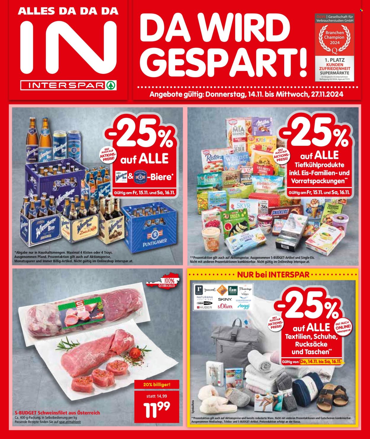 Angebote INTERSPAR - 14.11.2024 - 27.11.2024. Seite 1
