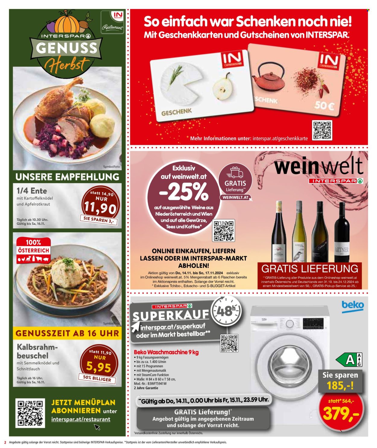Angebote INTERSPAR - 14.11.2024 - 27.11.2024. Seite 2