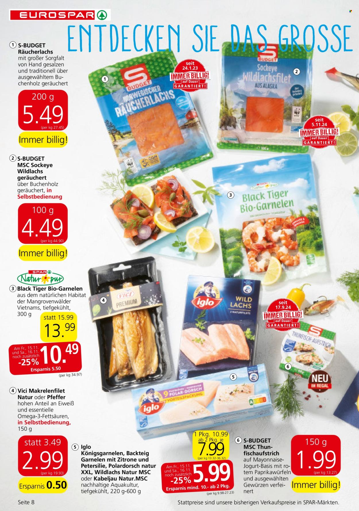 Angebote EUROSPAR - 14.11.2024 - 27.11.2024. Seite 8