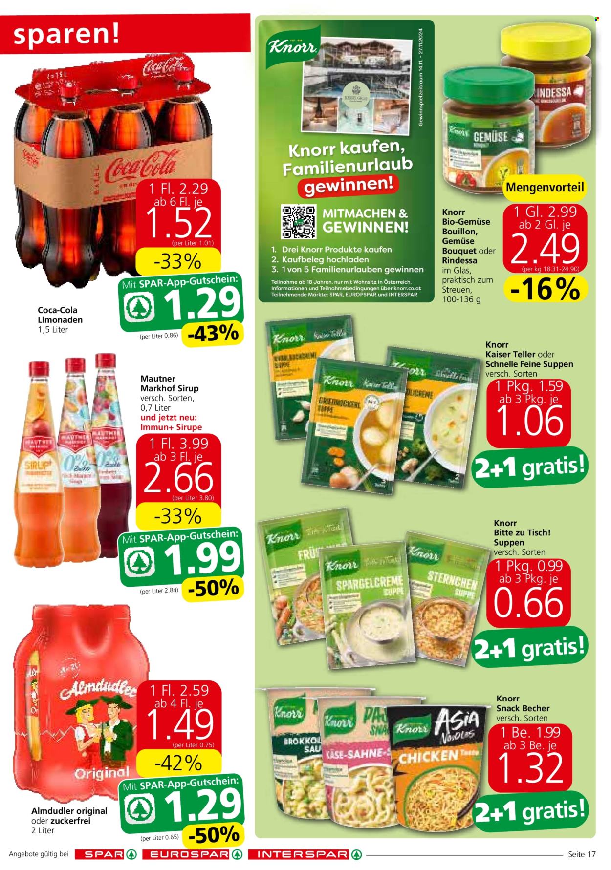 Angebote SPAR - 14.11.2024 - 27.11.2024. Seite 17