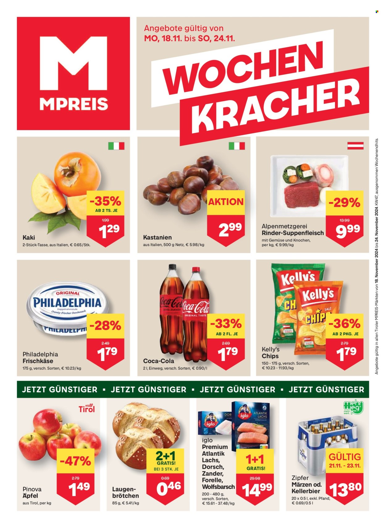 Angebote MPREIS - 18.11.2024 - 24.11.2024. Seite 1