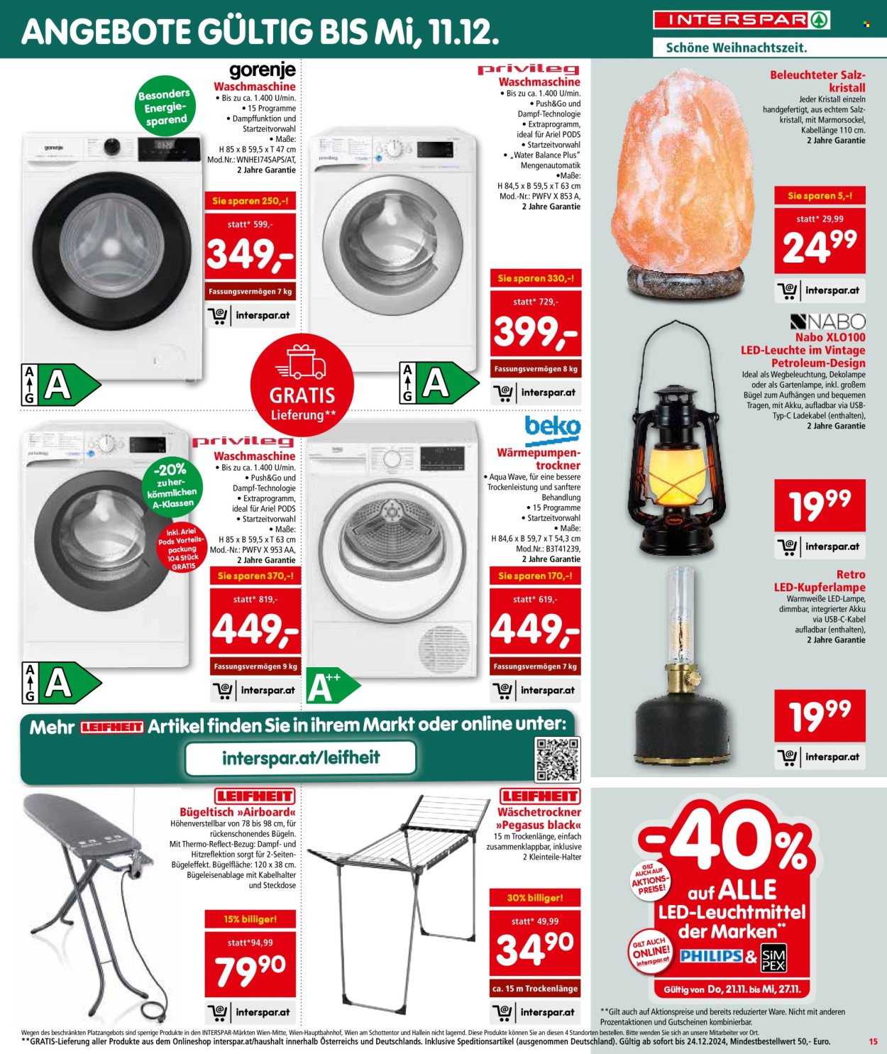 Angebote INTERSPAR - 21.11.2024 - 27.11.2024. Seite 16