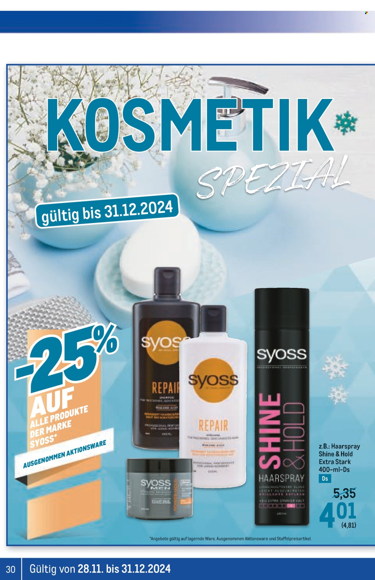 Angebote Metro - 28.11.2024 - 11.12.2024. Seite 30