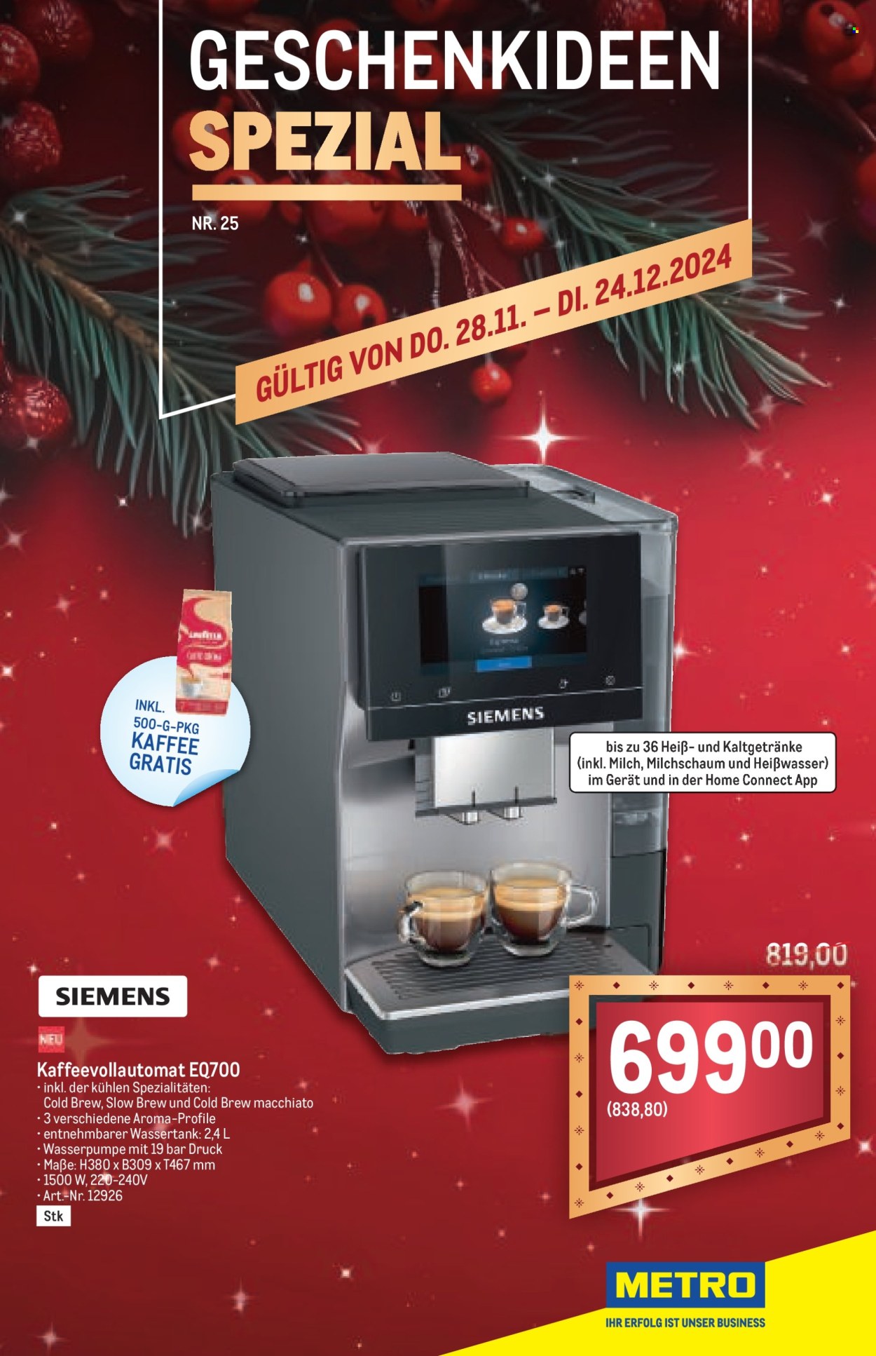 Angebote Metro - 28.11.2024 - 24.12.2024. Seite 1