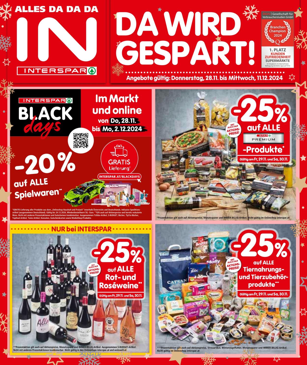 Angebote INTERSPAR - 28.11.2024 - 11.12.2024. Seite 1