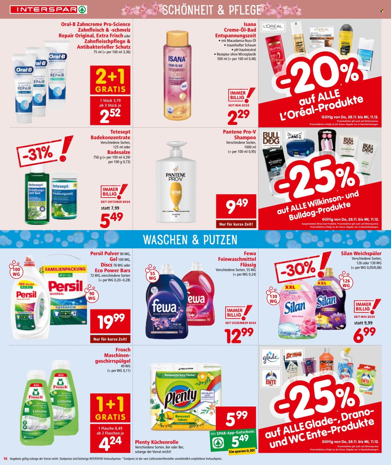 Angebote INTERSPAR - 28.11.2024 - 11.12.2024. Seite 16