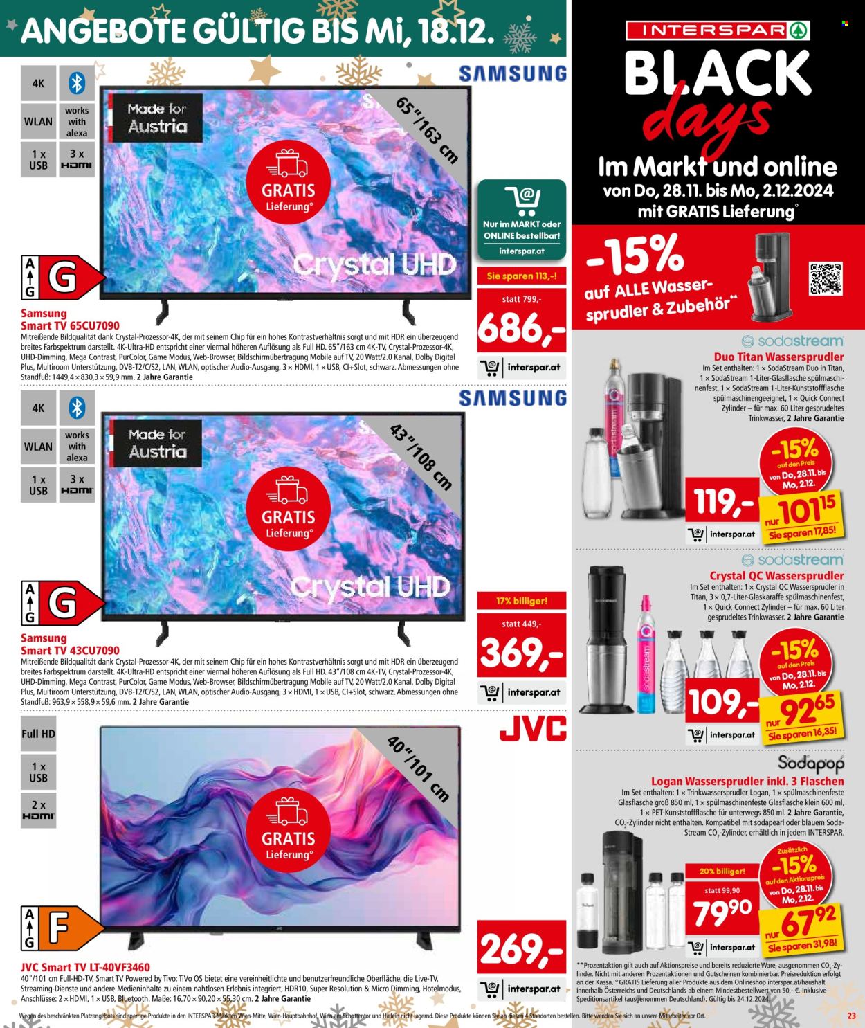 Angebote INTERSPAR - 28.11.2024 - 11.12.2024. Seite 23