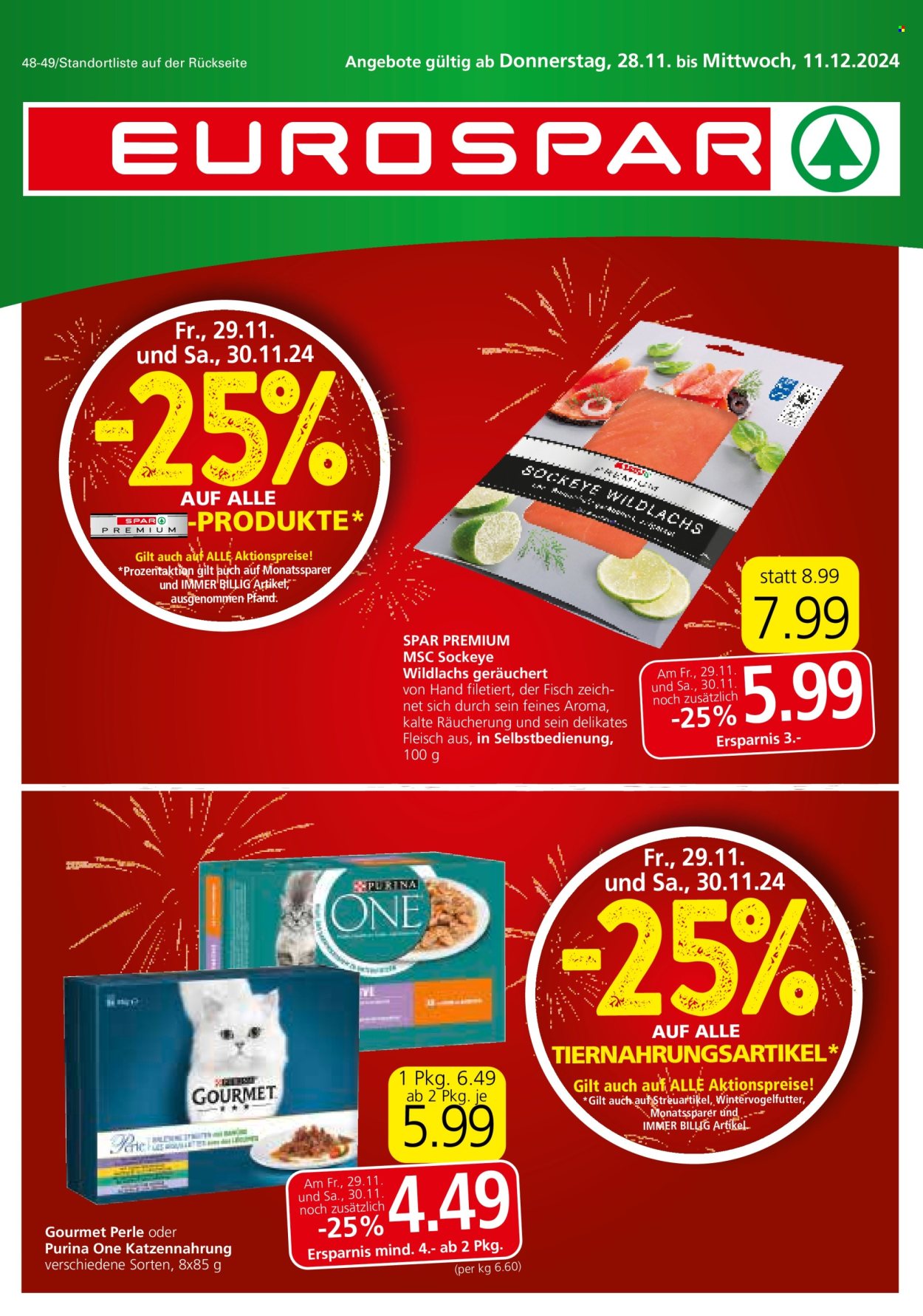 Angebote EUROSPAR - 28.11.2024 - 11.12.2024. Seite 1