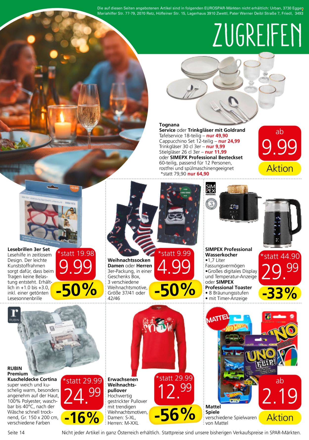 Angebote EUROSPAR - 28.11.2024 - 11.12.2024. Seite 14