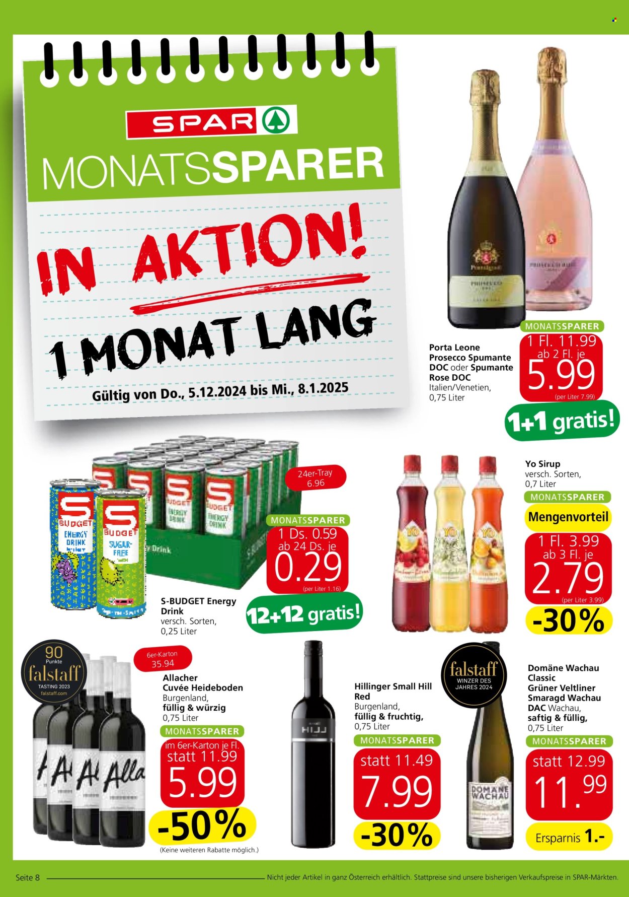 Angebote SPAR - 5.12.2024 - 8.1.2025. Seite 1