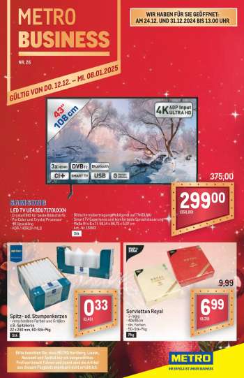 Angebote Metro - 5.12.2024 - 8.1.2025.