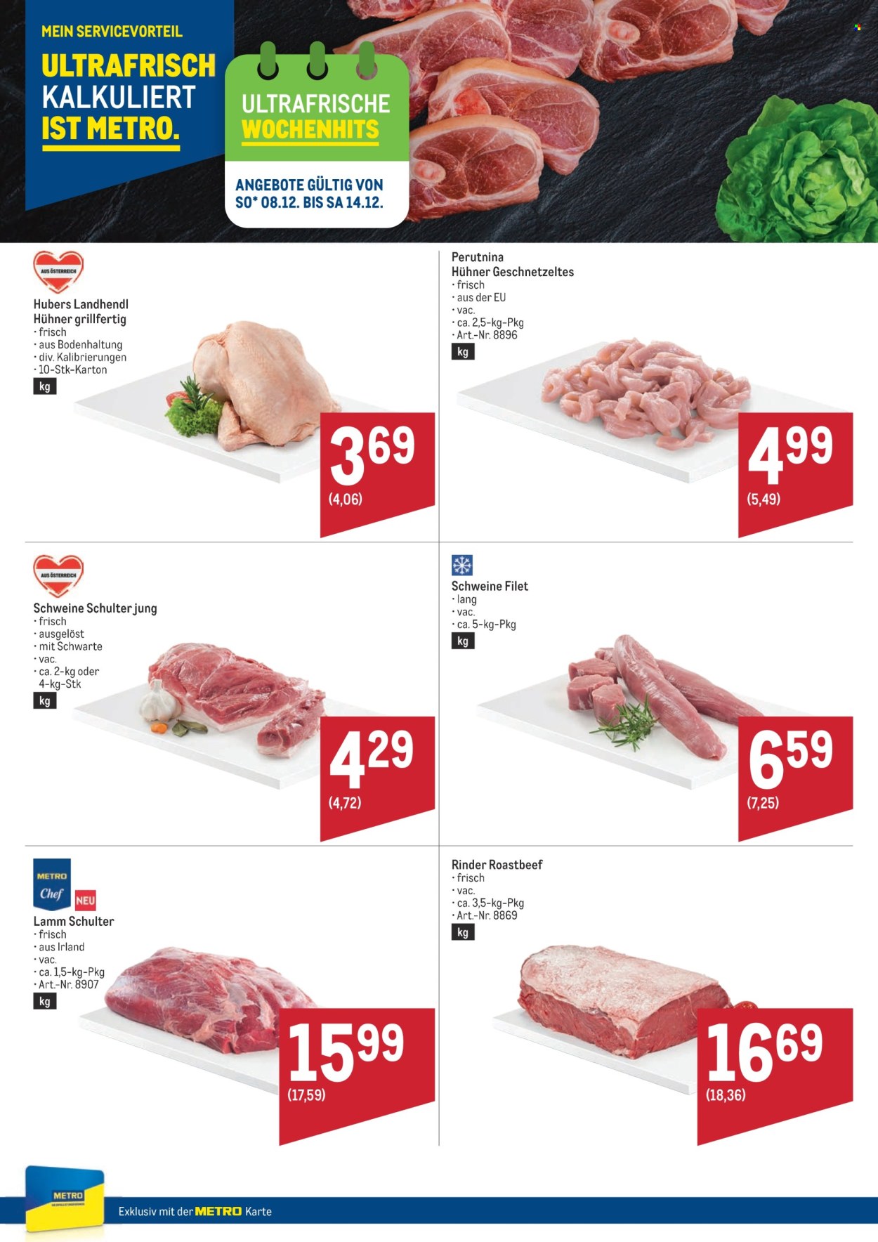 Angebote Metro - 8.12.2024 - 14.12.2024. Seite 1