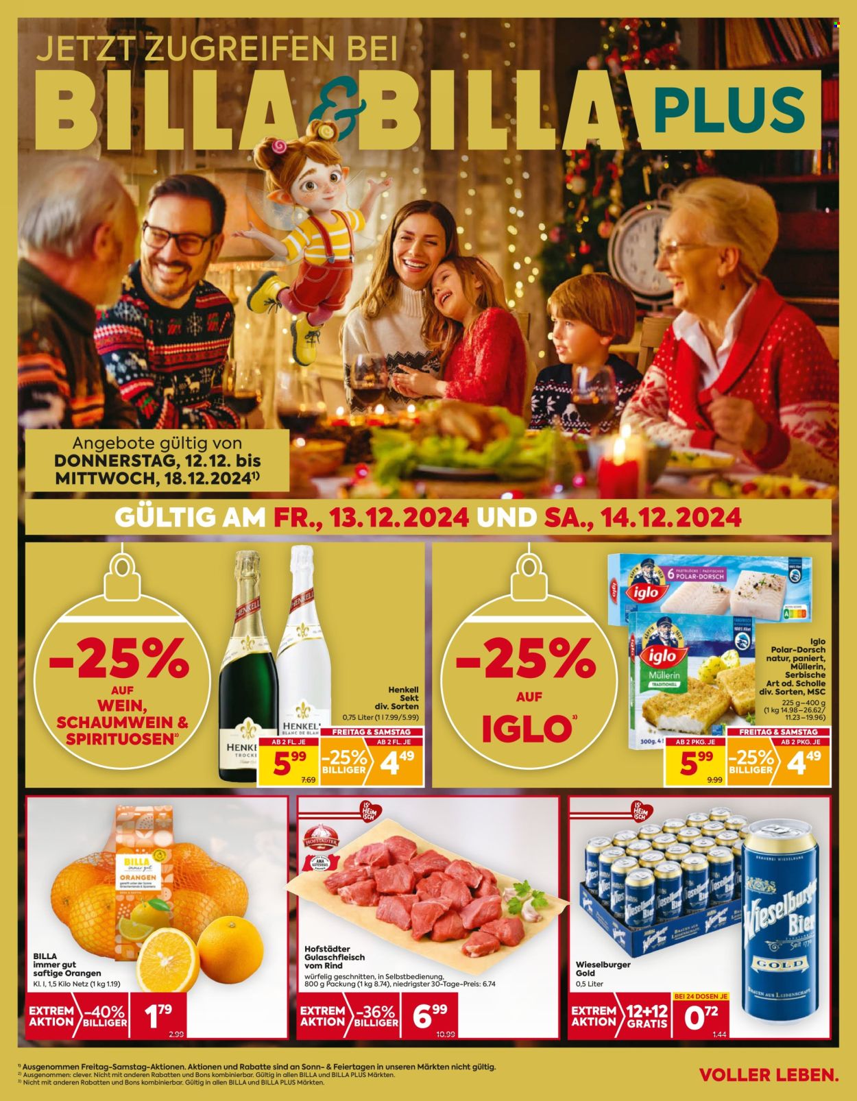 Angebote Billa - 12.12.2024 - 18.12.2024. Seite 1
