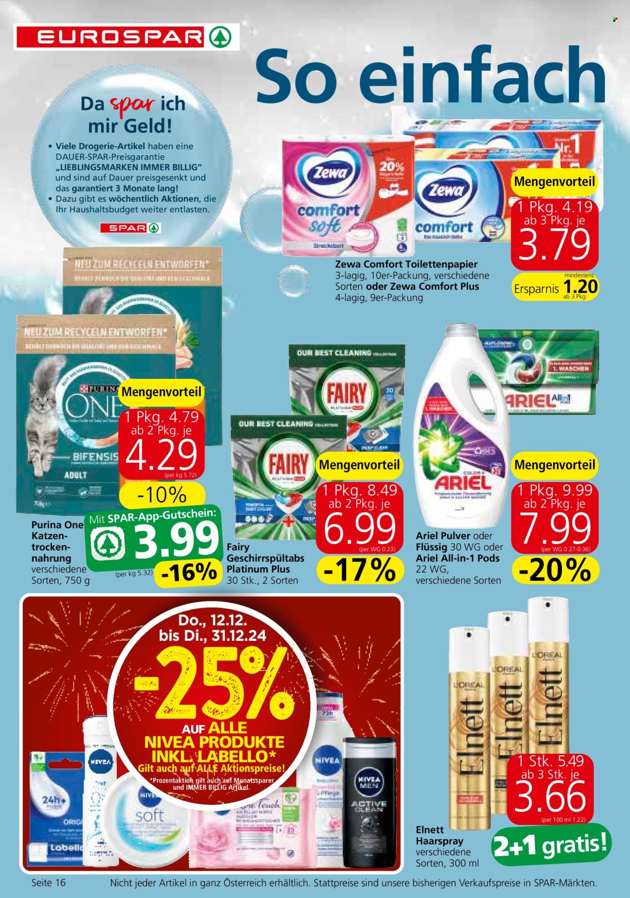 Angebote EUROSPAR - 19.12.2024 - 31.12.2024. Seite 16
