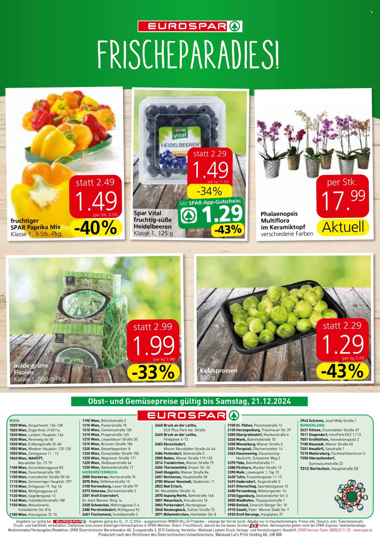 Angebote EUROSPAR - 19.12.2024 - 31.12.2024. Seite 20