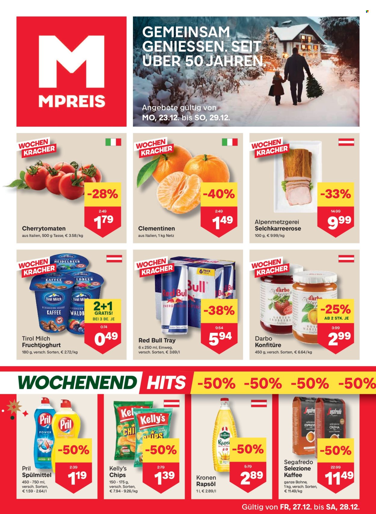 Angebote MPREIS - 23.12.2024 - 29.12.2024. Seite 1
