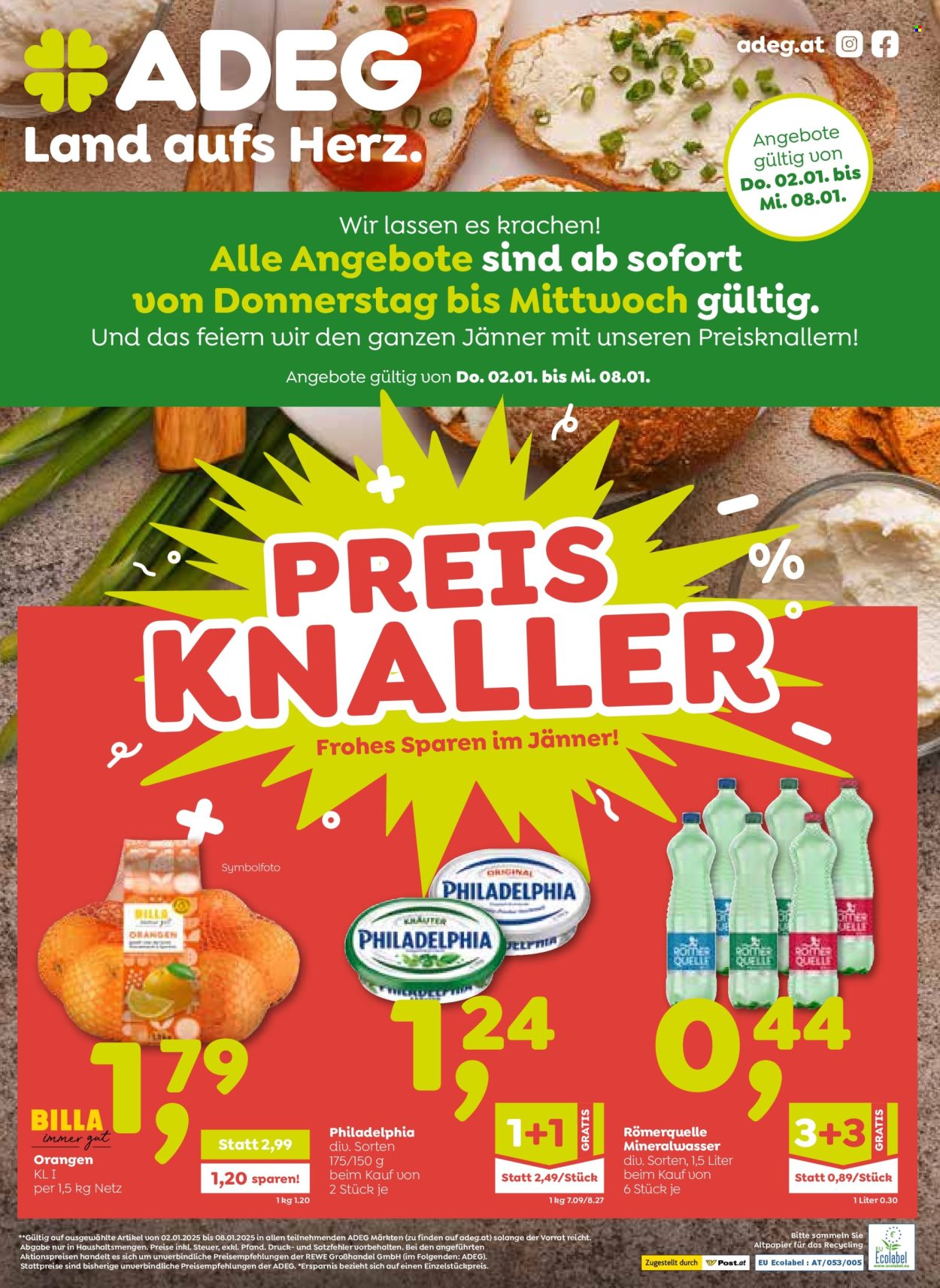 Angebote ADEG - 2.1.2025 - 8.1.2025. Seite 1