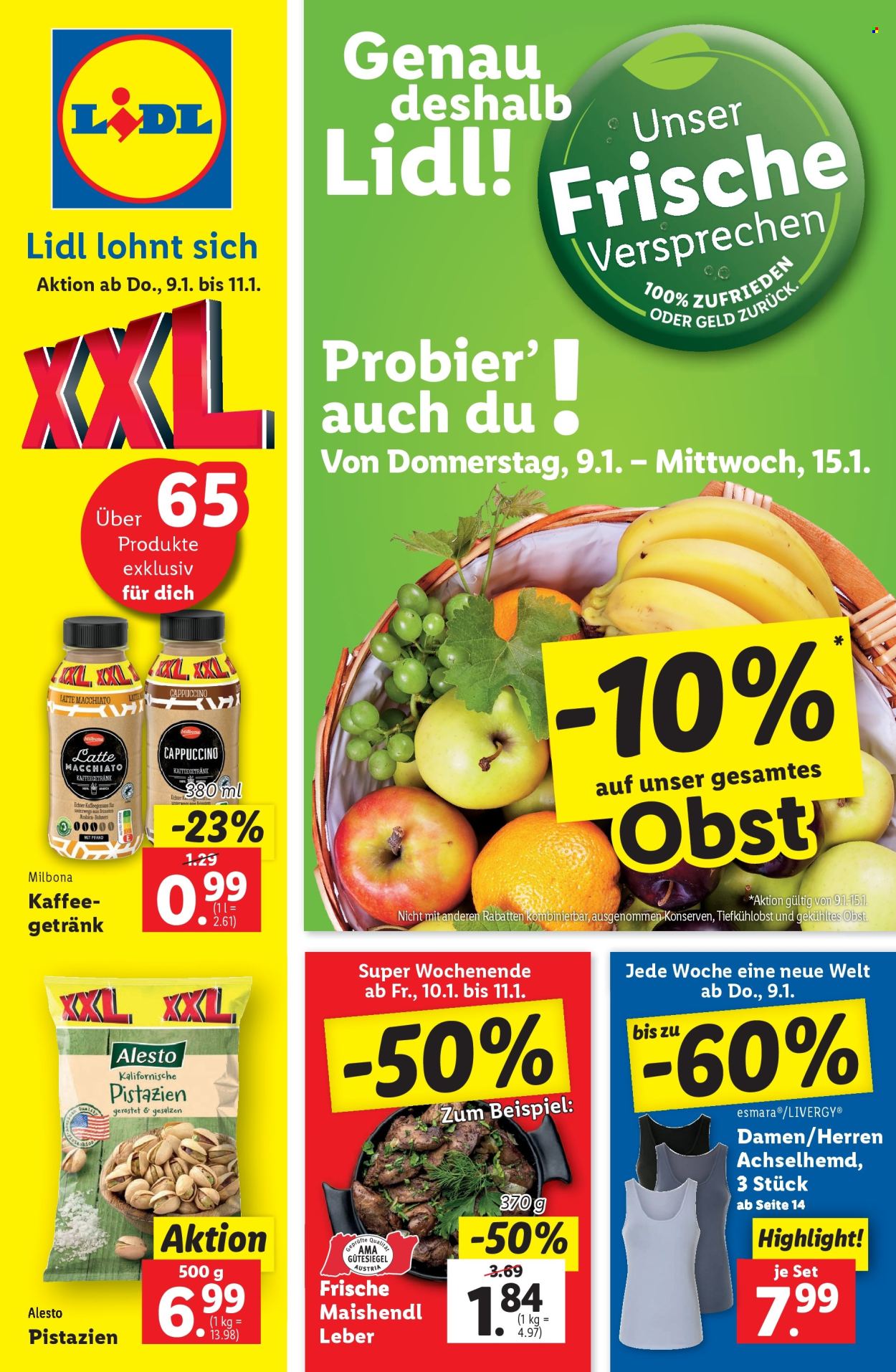 Angebote Lidl - 9.1.2025 - 15.1.2025. Seite 1