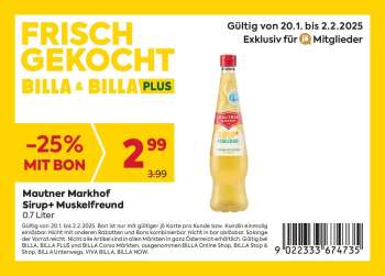 Angebote Billa - 20.1.2025 - 2.2.2025.