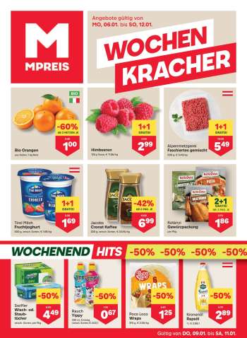 Angebote MPREIS - 6.1.2025 - 12.1.2025.