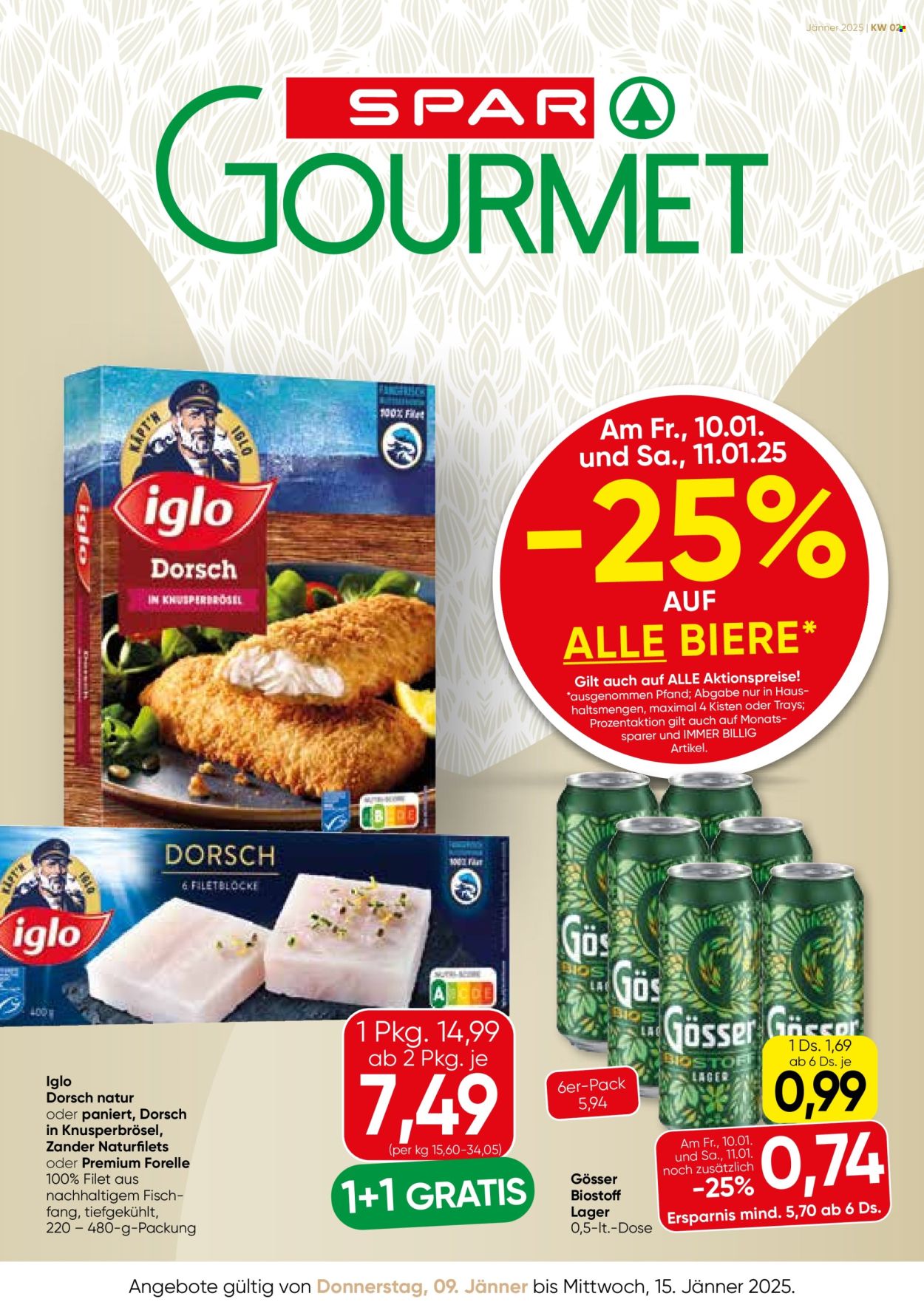 Angebote SPAR - 9.1.2025 - 15.1.2025. Seite 1