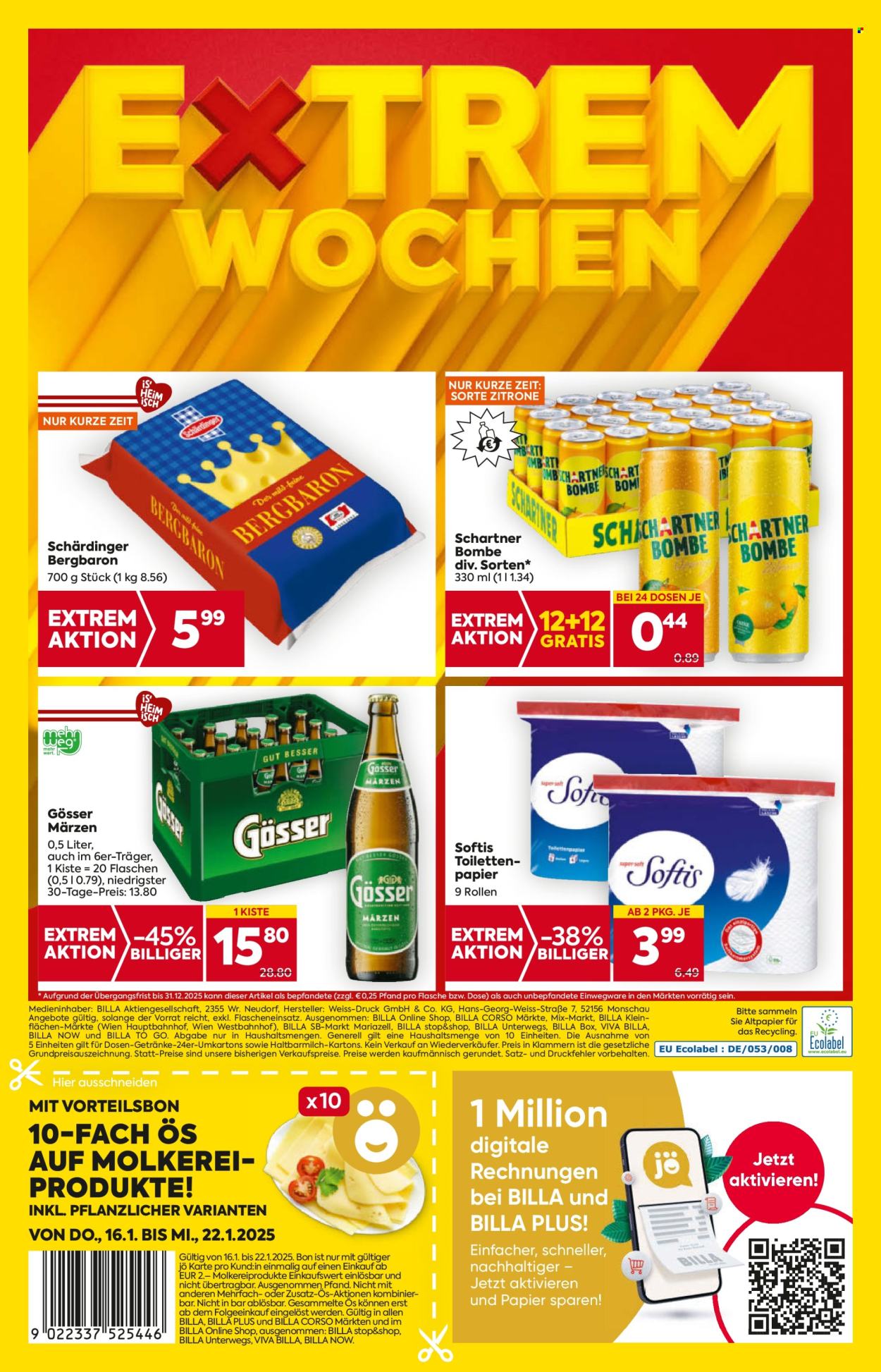 Angebote Billa - 16.1.2025 - 22.1.2025. Seite 20