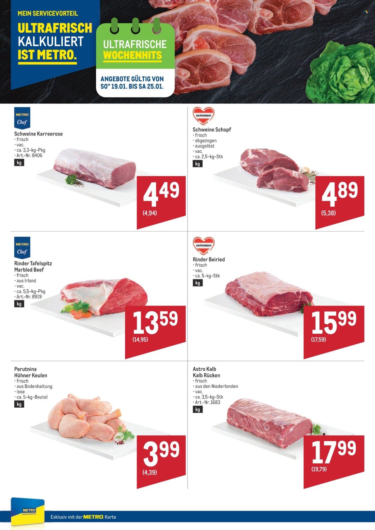 Angebote Metro - 19.1.2025 - 25.1.2025. Seite 1