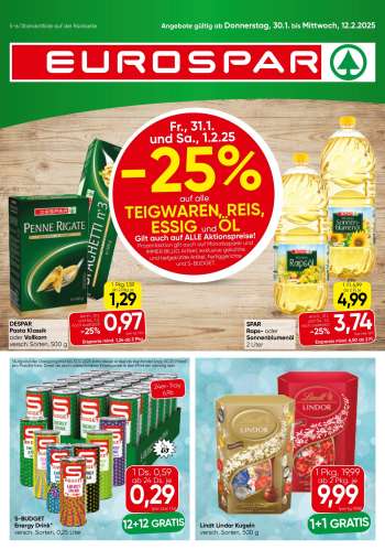 Angebote EUROSPAR - 30.1.2025 - 12.2.2025.