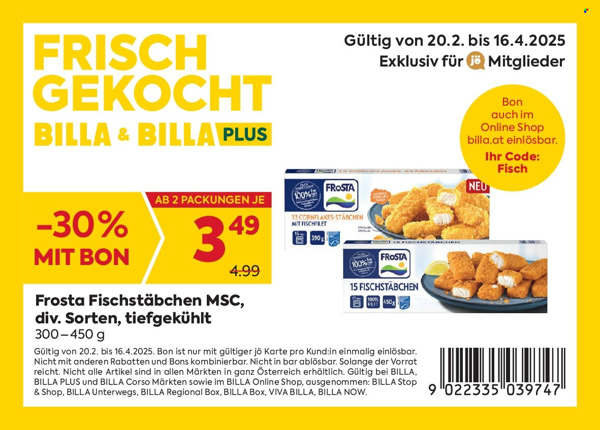 Angebote Billa - 20.2.2025 - 16.4.2025. Seite 1