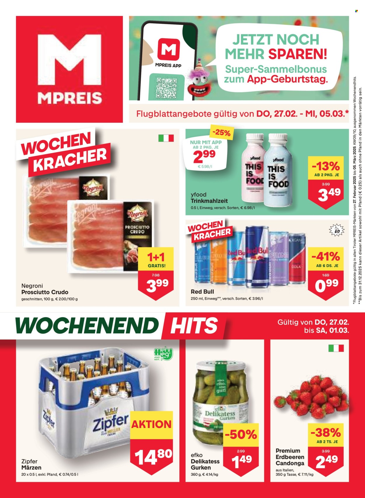 Angebote MPREIS - 27.2.2025 - 5.3.2025. Seite 1