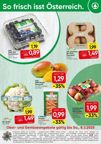 thumbnail - süße SPAR Vital Heidelbeeren