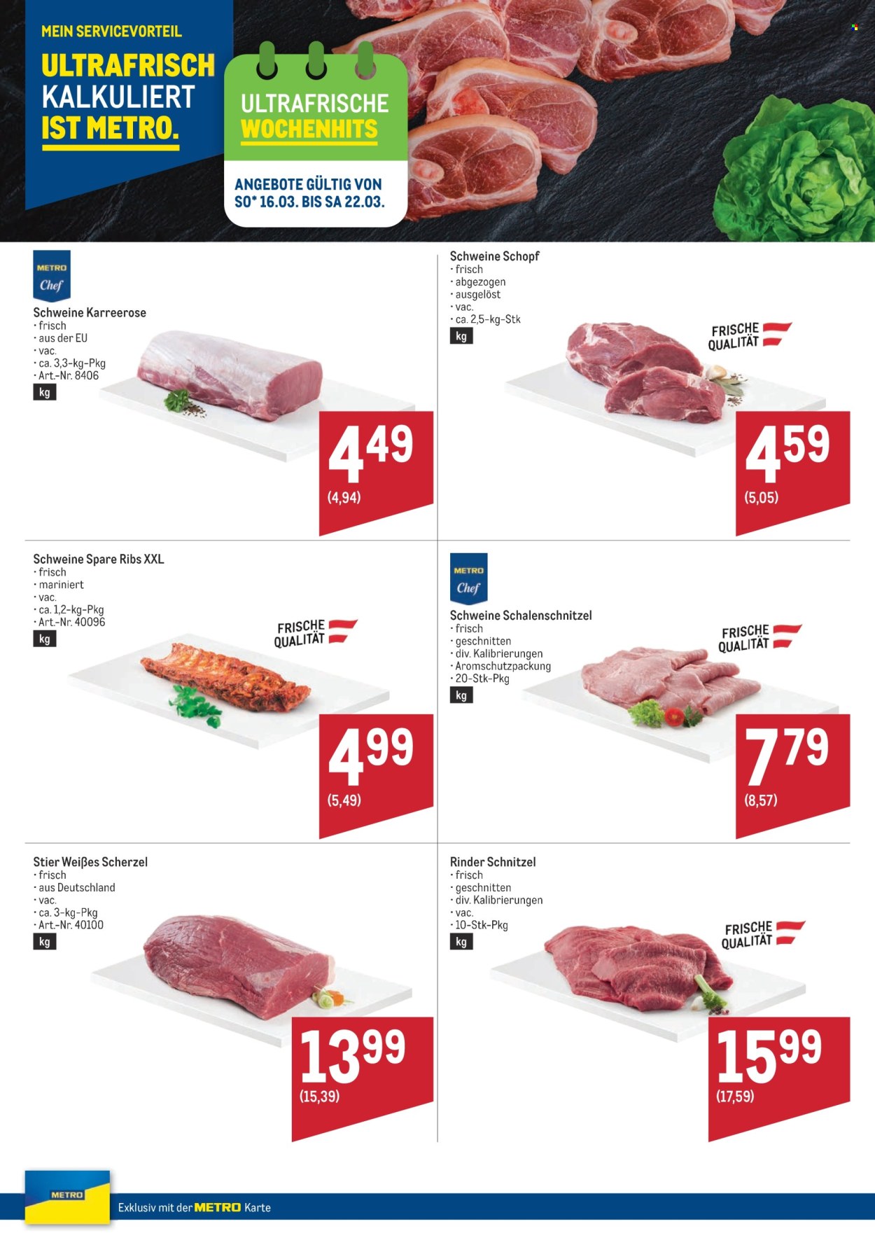 Angebote Metro - 16.3.2025 - 22.3.2025. Seite 1