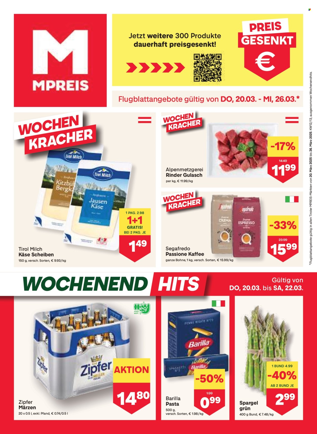 Angebote MPREIS - 20.3.2025 - 26.3.2025. Seite 1