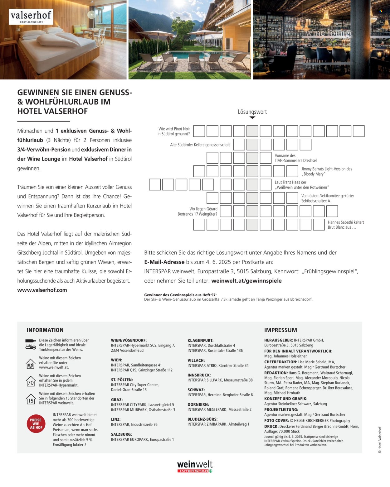 Angebote INTERSPAR - 16.3.2025 - 4.6.2025. Seite 58