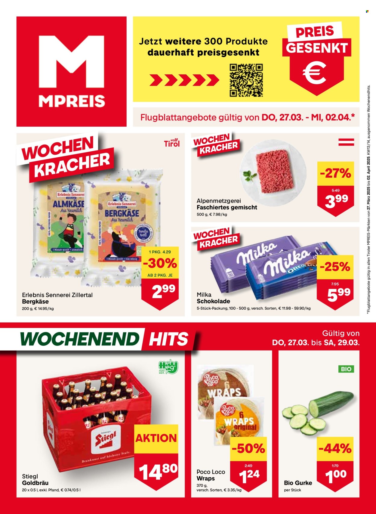 Angebote MPREIS - 27.3.2025 - 2.4.2025. Seite 1