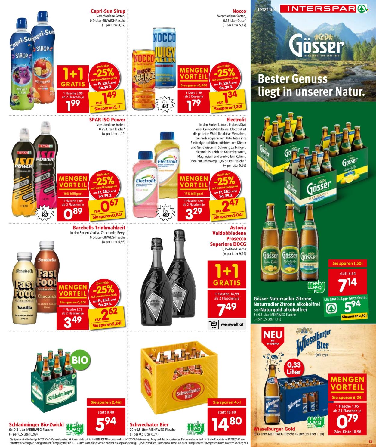 Angebote INTERSPAR - 27.3.2025 - 9.4.2025. Seite 13