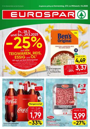 Angebote EUROSPAR - 27.3.2025 - 9.4.2025.