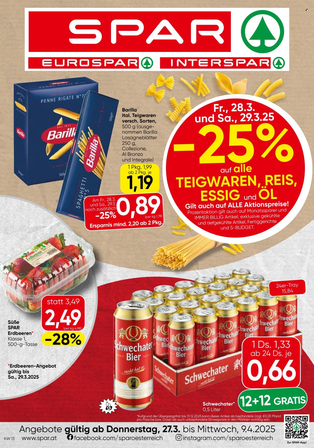Angebote SPAR - 27.3.2025 - 9.4.2025. Seite 1