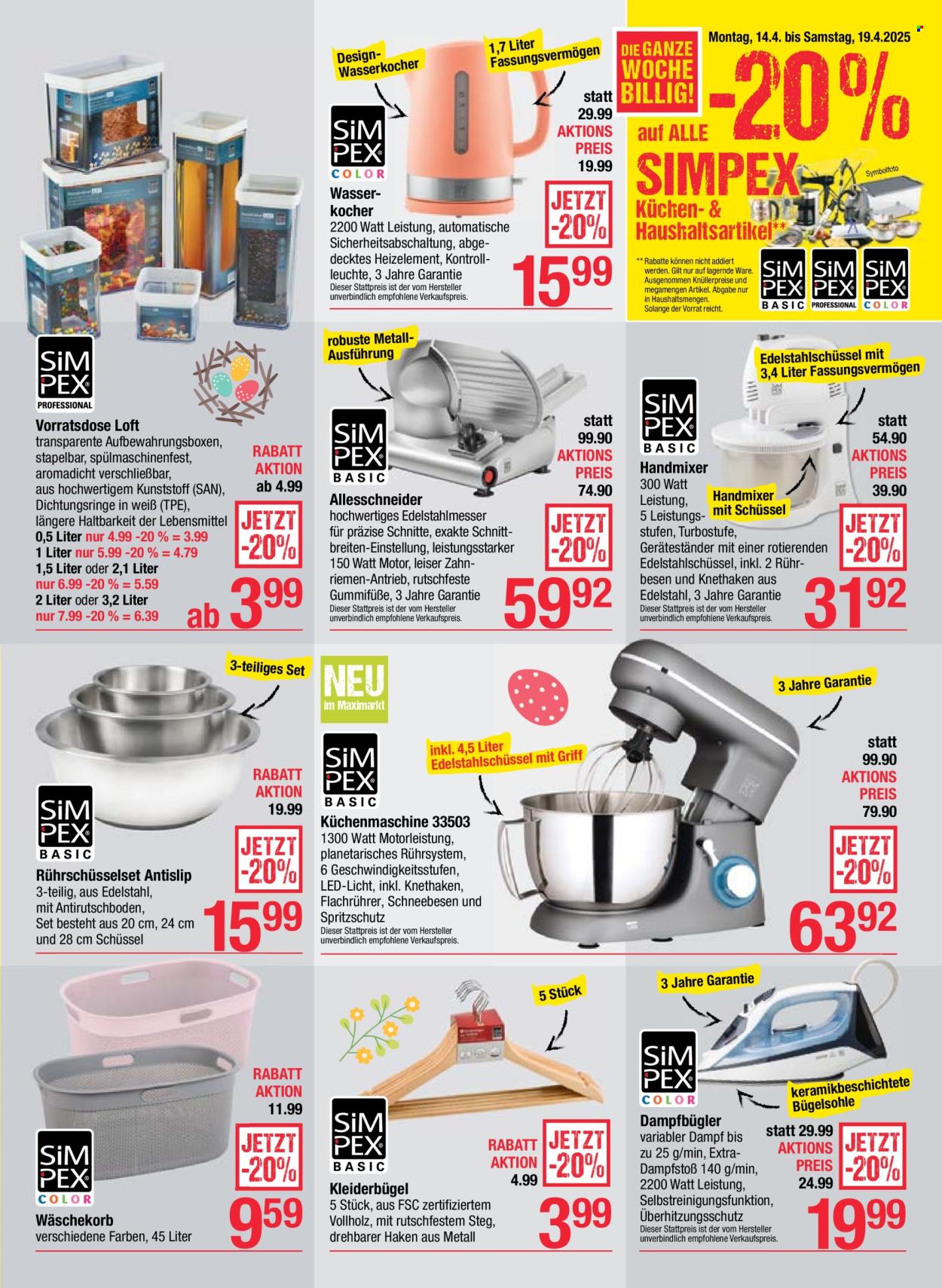 Angebote Maximarkt - 14.4.2025 - 19.4.2025. Seite 19