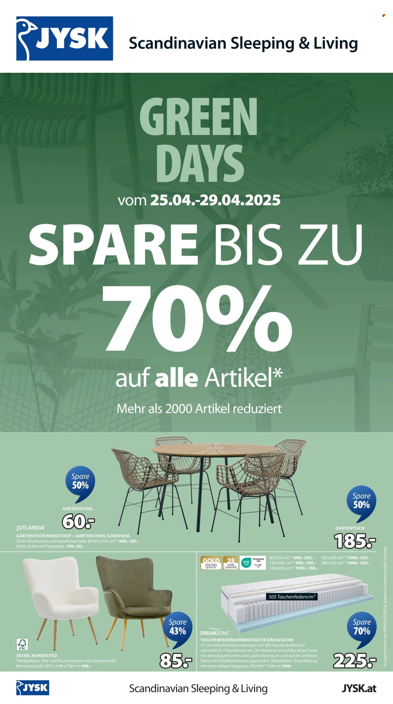 Angebote JYSK - 25.4.2025 - 29.4.2025. Seite 1
