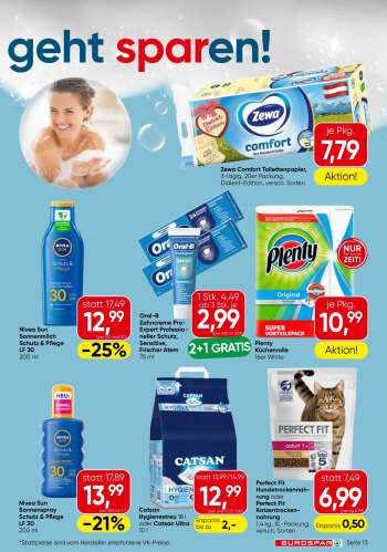 thumbnail - Nivea Sun Sonnenmilch Schutz & Pflege LF 30
