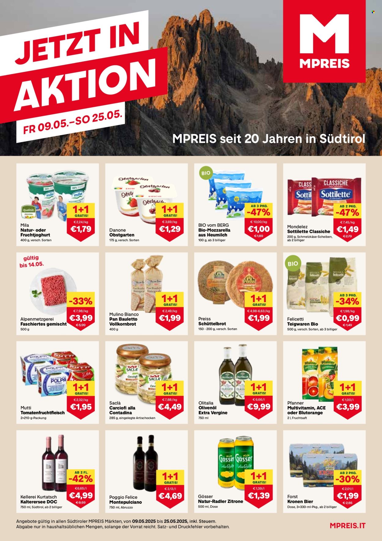 Angebote MPREIS - 9.5.2025 - 25.5.2025. Seite 1