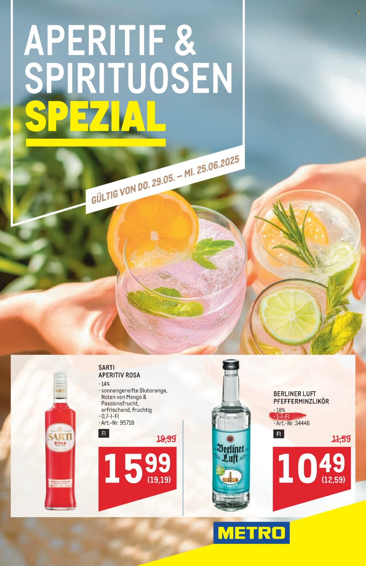 Angebote Metro - 29.5.2025 - 25.6.2025. Seite 1