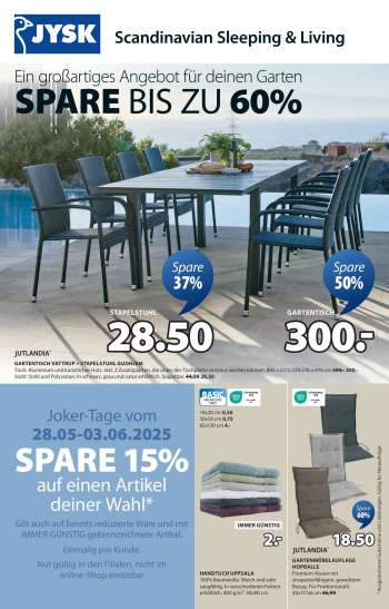 Angebote JYSK - 28.5.2025 - 3.6.2025.